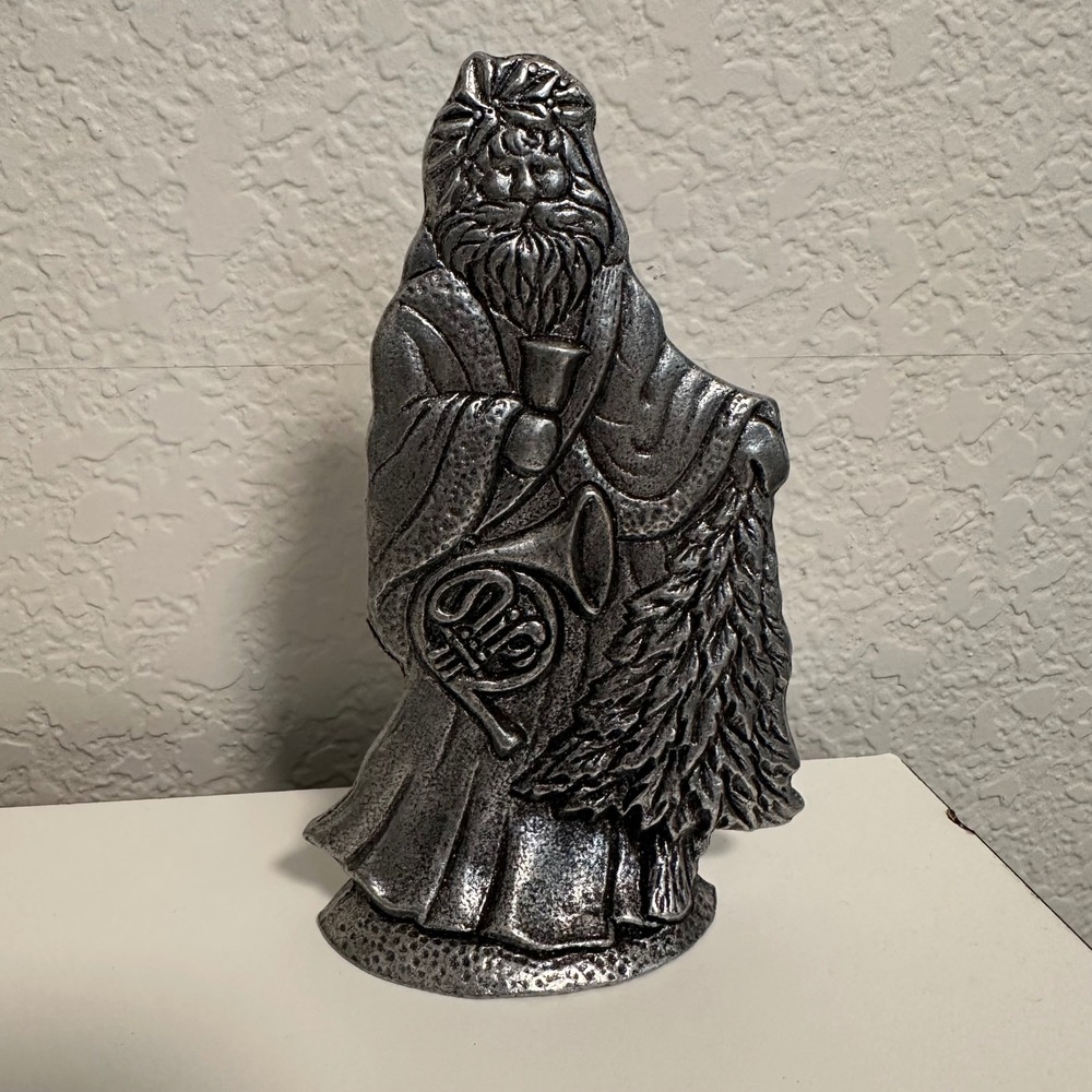 Carson Pewter Freeport PA Old World 6 in. Pewter Santa Figurine Vintage 1996